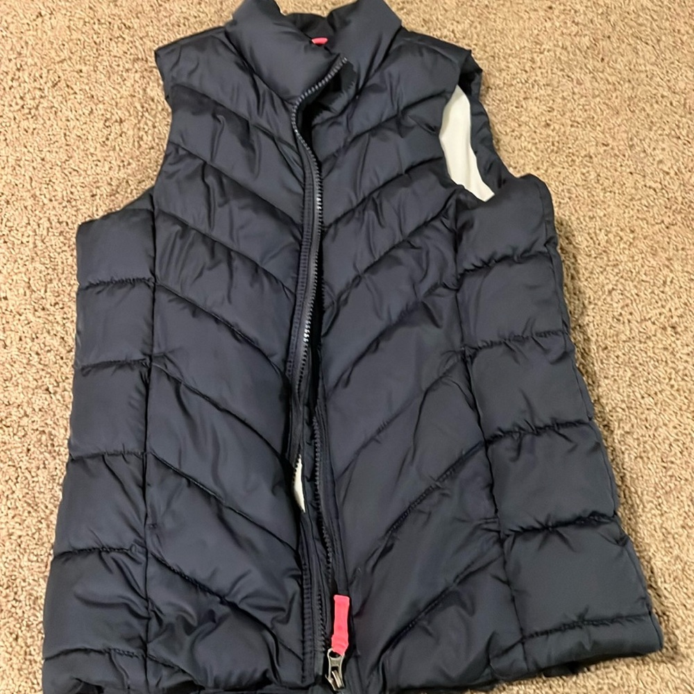Blue puffer vest